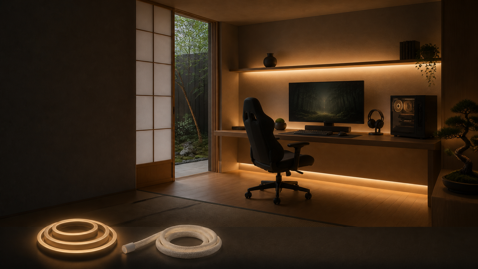 Gaming & desk — Warm